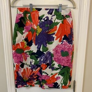 J. Crew Floral No. 2 Pencil Skirt